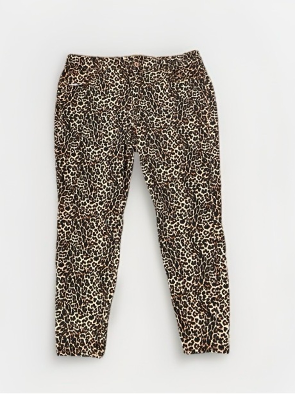 INC Denim Jeans Womens Size 16 W Animal Print Skinny Leg Comfort Casual Denim